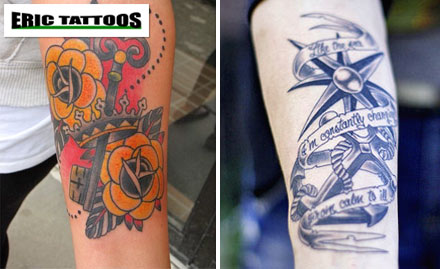 Eric Tattoos Sheikh Sarai - Ink It! Get 8 sq inch Permanent Tattoo at Rs. 299