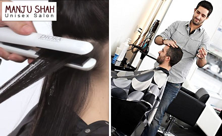 Manju Shahs Unisex Beauty Studio Kingsway Camp - The Ultimate Bond! Get Schwarzkopf Hair Rebonding or Smoothening along with Hair Cut & Hair Spa at Rs. 2999