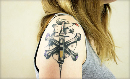Alive Ink Tatoo Studio Central Road - Indelible Ink, get 50% off on Permanent or Temporary Tattoos