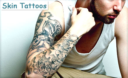 Livin Skin Tattoos Sector 10, Dwarka - Discover The Extra Dimension of Body Art with 16 Inch 3D or Portrait Tattoo at Rs. 999