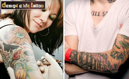 Design 4 Life Tattoo Connaught Place - Flaunt It! Rs 499 for 12 sq inch permanent tattoo