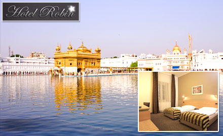 Hotel Robin Golden Temple, Amritsar - Explore the Land of the Golden Temple! 30% off on Room Tariff in Amritsar at Rs.29 