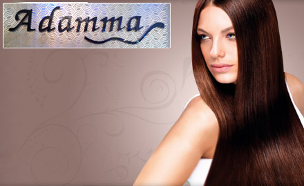 Adamma Unisex Salon & Spa Paschim Vihar - Rs 2499 for L'Oreal Rebonding or Smoothening