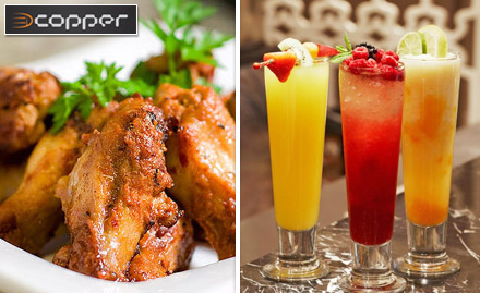 Copper Restro Bar Kirti Nagar - Rs 799 for 4 course meal and 2 mocktails 

