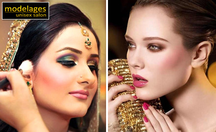 Modelages Salon Sector 4, Dwarka - Rs 1099 for Party Make up, Hair Styling and Saree Draping
