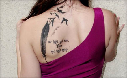 Daart Works Sayajiganj - Rs. 199 for 4 Inch Black or Coloured Permanent Tattoo