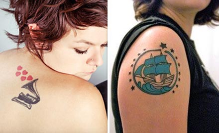 Daart Works Sayajiganj - Rs. 299 for 5 Inch Black or Coloured Permanent Tattoo