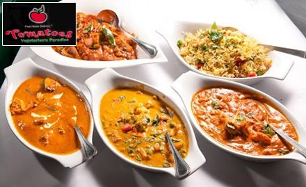 Tomatoes Vegetarians Paradise Shastri Nagar - 21% off on Food & Beverages! Good Tidings to Satiate & Quench
