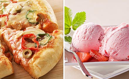 Burg Bites Saravanampatti - Buy 1 Pizza Get 1 Ice Cream Offer! Pick Two at a Time