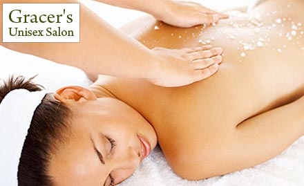 Gracer's Unisex Salon Banjara Hills - Rs 3500 for Body Polishing. De-stress your Skin!