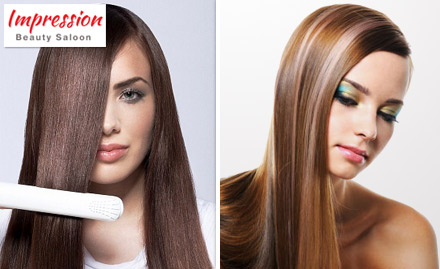 Impression Beauty Parlor Laxmi Nagar - Get smooth locks with Schwarzkopf hair rebonding or smoothening, hair spa & hair cut at Rs 2999 