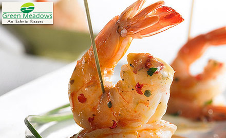 Green Meadows Resort Palavakkam - 15% off on Food Bill. Cuisines From the Coast! 