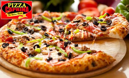 Pizza Caprina Goregaon East - Enjoy a Regular Pizza Free with any Large Pizza. Dig into Tasty Slices! 