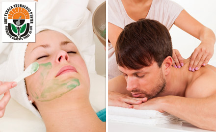 Adit Kerala Ayurvedic Centre Begumpet - Rs 749 for face massage, face pack, head massage & more. Enjoy a complete relaxation package!