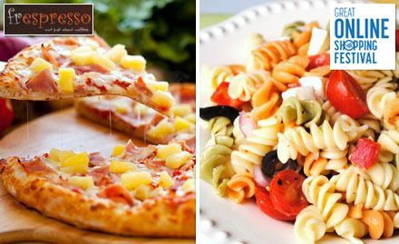 Frespresso Cafe Kalyani - Free Soup with Pizza or Pasta at just Rs 19. Healthy Delights! 