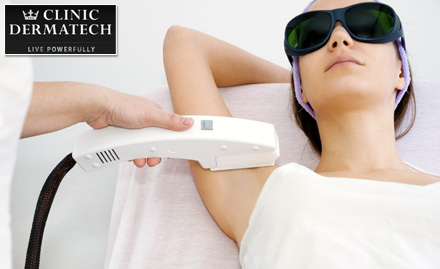 Clinic Dermatech Sector 38 Noida - Silky & smooth skin with laser hair reduction for under arms or upper lips at just Rs 499