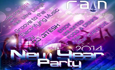 Rain Ultra Lounge Navi Mumbai - Get New Year entry passes along with unlimited food and drinks starting from Rs 1899. Let the party begin!