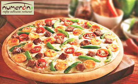 Numeron Restaurant Thaltej - Buy 1 get 1 offer on pizzas, sandwiches & beverages. Nibble on wholesome food!  
