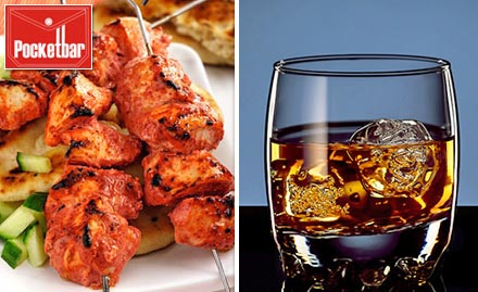 Pocket Bar Pitampura - Rs 999 for 8 Pegs of IMFL & 1 Veg or Non Veg Starter. Drink and dine in!