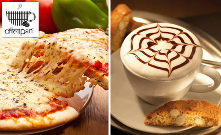 Cafe Kalapani C Scheme - Enjoy buy 1 get 1 offer on pizza, cappuccino or cafe latte. Double blast! 