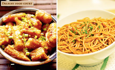 Delight Food Court Kacchi Chawni - 20% off on total bill. Choose veg or non-veg delights for dining!
