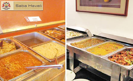 Saba Haveli Restaurant Gang Pol Gate - 20% off on lunch buffet. Dine on veg & non-veg delights at a heritage hotel!