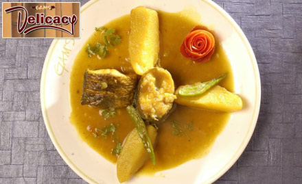 Gams Delicacy Chanakyapuri - 15% off on total bill. Enjoy veg & non-veg delicacies!