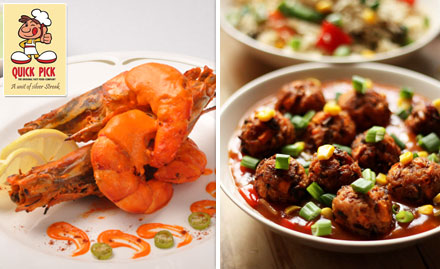Quick Pick Patia - 20% off on food bill. Feast on exotic seafood, veg & non-veg delights!