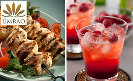Atrium Restaurant The Umrao Rajokri - Experience the true luxury of fine dining! Rs 899 for unlimited starters & mocktails