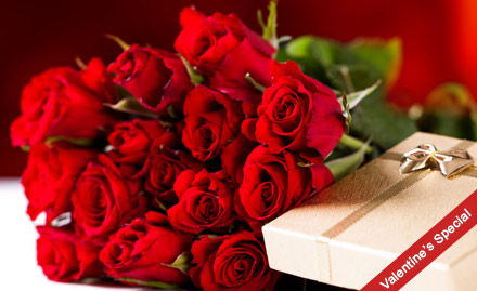 Kanha's Raja Park - Valentine Day special! Rs 199 for bunch of 12 red roses