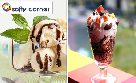 Softy Corner Civil Lines - Buy 1 get 1 offer on premium ice cream or sundae. Varied flavours available!