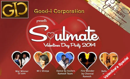 Good-I Corporation Bangalore South Taluk - 40% off on couple entry pass for Valentines day party. Enjoy unlimited food & IMFL with your loved one!