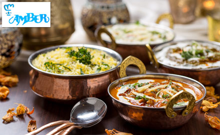 Amber Restaurants Connaught Place - Rs 544 for combo meal. Also get 50% off on beverages. All in for fine dining!
