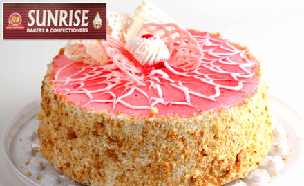 Sunrise Bakers & Confectioners Vaishali Nagar - 15% off on a la carte.  Snacks, pastries, cookies, cakes & chocolates at your disposal!