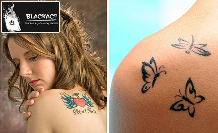 Blackace Tattoo & Piercing Studio Maninagar - Rs 99 for 2 inch coloured or black & grey tattoo. Ink it right flaunt it stylishly!