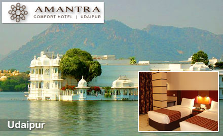 Amantra Comfort Hotel New Fatehpura - Rs 99 for 35% off for stay in Udaipur. Discover the city of dawn! 