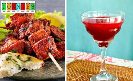Connie's Restaurant and Cafe Kammanahalli - Rs 1799 for veg or non veg combo meal- starter, garlic bread, salad, pasta & more