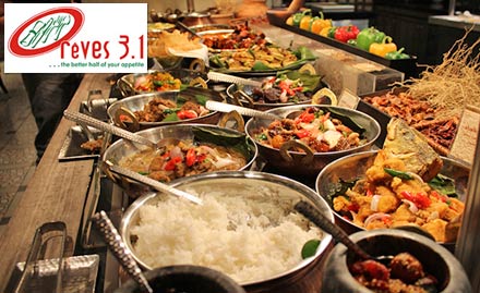 Reves 3.1 Multicuisine Restaurant Thuraipakkam - Rs 399 for veg or non-veg buffet. Relish on spicy delights!