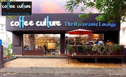 Coffee Culture - The Ristorante Lounge Parle Point - Buy 1 get 1 offer on coffee. Also savour Italian, Chinese & Continental delicacies!