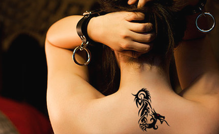 Rozer Beauty Studio & Spa Shakti Nagar - Rs 249 for 3 inch permanent tattoo. Also get tips on aftercare services!
