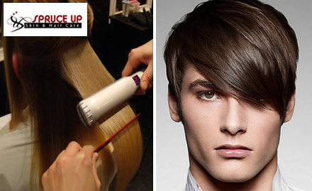 Spruce Up Salon Durgapur - Rs 2499 to get L'Oreal hair rebonding, haircut, hair spa & blow dry  