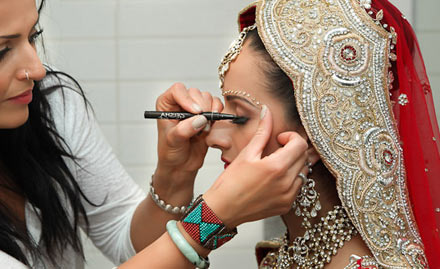 Aaina Beauty Parlour & Academy Malviya Nagar - 65% off on pre-bridal & bridal packages. Body polishing, full body waxing, bridal jewellery, bridal make up & more. All for the bride!