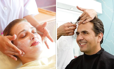 Kaya Kalp - The Unisex Salon Palton Bazar - Rs 349 to get Schwarzkopf hair spa, face cleanup, haircut, pedicure and manicure.