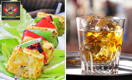 Roxxie 15 Sector 25, Gurgaon - Rs 799 for Unlimited Soft Beverages or IMFL & 1 Veg or Non-Veg Starters for 2 people!
