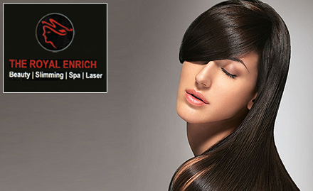 The Royal Enrich Karkardooma - Rs 2499 for complete hair care package- hair rebonding, hair spa, haircut and hair wash