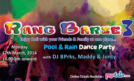 The Events Vaishali Nagar - 30% off on entry passes for holi party. Enjoy live DJ performances with laser show!
