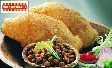 Bikanervala Pari Chowk, Greater Noida - Get a plate of bhalla papdi free on purchase of chole bhature at just Rs 29