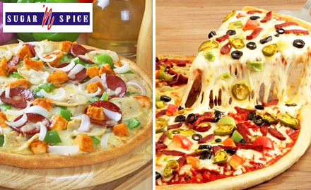 Sugar N Spice Parle Point - Buy 1 get 1 offer on pizza. Pizzalicious delights at half the price!