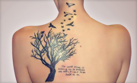 Rudra Tattoo Zone Mem Nagar - Rs 349 for 6 inch coloured & black-grey permanent tattoo. Smooth shading & sharp outlining!
