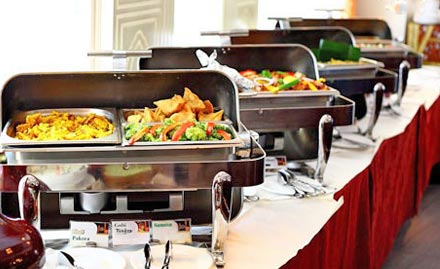 Time Square Business Hotel Club Road - Rs 389 for weekend dinner buffet. Exotic delicacies & generous servings!